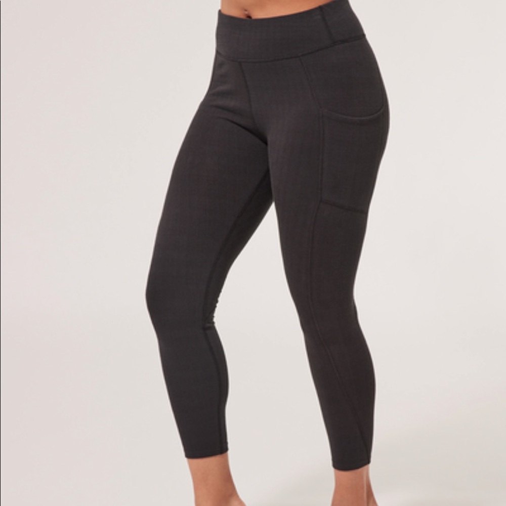 Pact Jacquard pocket knit organic cotton legging L